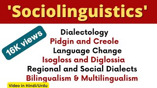 Sociolinguistics  Types of Sociolinguistics  Terms in HindiUrdu [upl. by Yoko967]