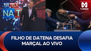 Filho de Datena desafia Pablo Marçal ao vivo “Fiz até box pensando em você” [upl. by Dnamra921]