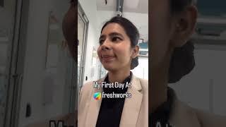 1st Day At Freshworks 🤩 freshworks freshworksbangalore freshworksoffice [upl. by Akere]