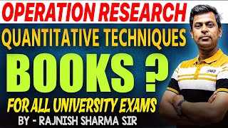 Operation Research Books  Quantitative Techniques  Mba Exam Books  OR  QT  Mba Book  Rajnish [upl. by Lajet264]