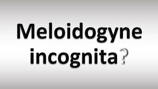 How to Pronounce Meloidogyne incognita [upl. by Albertina]