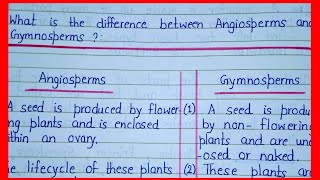 What is the difference between Angiosperms and Gymnosperms in English  GK Notes 4U [upl. by Cristian779]