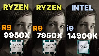 R9 9950X VS I9 14900K VS R9 7950X GAMING SYNTHETIC TEST 9000 Series benchmark 9950x ZEN5 [upl. by Lynnell]