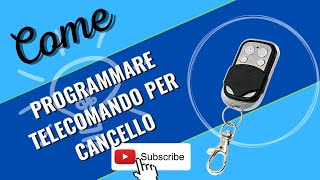 Programmare telecomando universale per cancello [upl. by Niliak37]