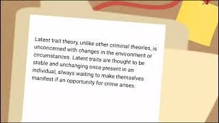 LATENT TRAIT THEORY PART 1 [upl. by Aihpledalihp]