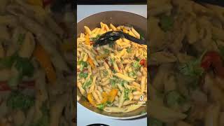 Jerk Chicken Rasta Pasta  Caribbean Dinner Recipe  foryou food shortsviral fyp dinnershorts [upl. by Eilarol]