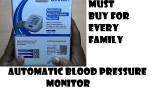 Omron Automatic Blood Pressure monitor How to use [upl. by Arraes]