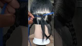 How to do knotless braidshairbraids [upl. by Okimat]