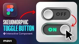 Create a Skeuomorphic Toggle On  Off Button in Figma [upl. by Wolfram]