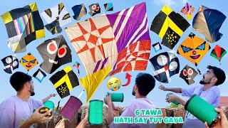 Flying Biggest Kites 😱 6 Tawa Gudda 🪁 Kite Flying 2024 🤩 Kites Vlog 😍 Patang Ki Video [upl. by Suravaj]