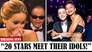 When 20 Celebrities Meet Their Celeb Crush AWKWARD [upl. by Azar609]