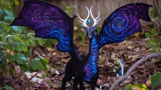 DIY Space Galaxy Dragon Poseable Sculpture Tutorial [upl. by Haisoj]