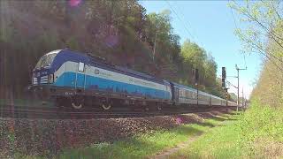 EC SBahn und Güterzug im Elbtal [upl. by Tepper]