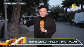 MEHMONXONADAN TOPILGAN JONSIZ TANALAR millar tezkor daxshat [upl. by Egief]