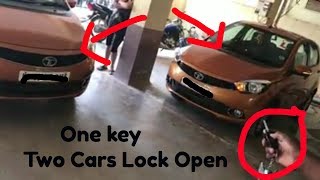 Tata Tiago Remote Problem One Key Two Cars Lock Opens [upl. by Nauqal]