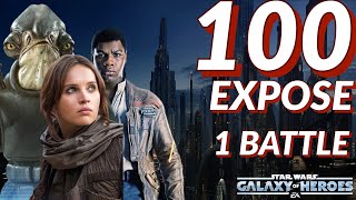 Galactic Conquest Sector 4 Hard  Detrimental Reveal  100 Expose From 1 Battle  No GLs  SWGoH [upl. by Rome]