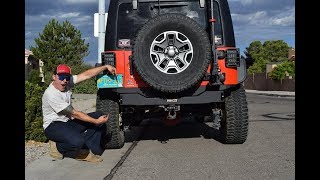 Rustys OffRoad Products Jeep JK Rear Xtreme Trail Bumper amp Fascia Cover Install and Review [upl. by Turro137]