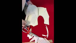 Cotton fleece waistcoat cutting method [upl. by Nollid]