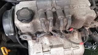 1Engine sound with ignition coil FAILURE works with only 3 cylinders Daewoo Kalos 12i [upl. by Caassi]