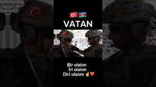 🇦🇿 AZERBAYCAN ❤️ TÜRKİYE 🇹🇷 KARDEŞLİĞİMİZ DAİM OLSUN 🤲 turanbirliği azerbaycan bayrak [upl. by Ydisac]