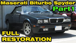 Maserati Biturbo Spyder Restoration  Part 1  Introduction [upl. by Sidman861]