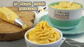 La mejor crema pastelera de vainilla que hayas probado  ideal para decorar [upl. by Eeramit]