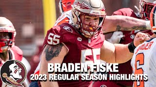 Braden Fiske 2023 Regular Season Highlights  Florida State DL [upl. by Zailer]