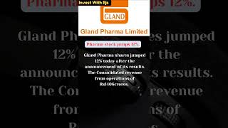 Gland pharma news investmentstrategies stockmarket ytshortsnifty50sharemarket financialfreedom [upl. by Edlun]