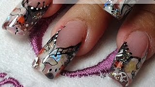 uñas acrilicas paso a paso 2017 como hacer decorado faciles y bonitas [upl. by Nabila]