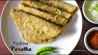 Pudina Paratha  Easy pudina paratha recipe  Home Cooking [upl. by Margette]