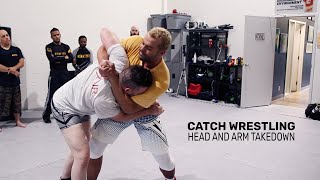 Catch Wrestling Techniques Head And Arm Takedown [upl. by Eronaele373]