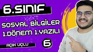 6Sınıf Sosyal Bilgiler 1Dönem 1Yazılı  AÇIK UÇLU SORULAR [upl. by Sussi]