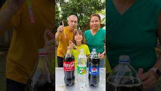 Pepsi 7up CocaCola VS Mentos shorts GamGam Family [upl. by Aratahs]