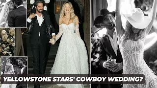 Yellowstone Stars Hassie Harrison and Ryan Bingham Tie the Knot in Cowboy Black Tie Wedding [upl. by Amitak]