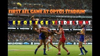 First Ever AFL Match at Optus Stadium West Coast Eagles VS Sydney Swans [upl. by Curtis]