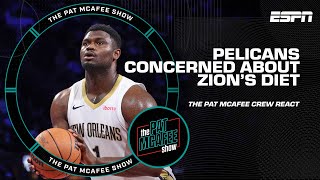 The Pelicans are concerned about Zion’s diet 👀  The Pat McAfee Show [upl. by Lawry]