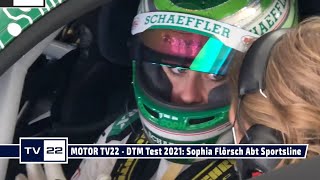 MOTOR TV22 DTM Test Hockenheim  Sophia Flörsch vom Team Abt Sportsline [upl. by Kcirednek]