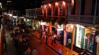 Bourbon Street  view Balcony dining  New Orleans LA on a Sunday September 30 2012 [upl. by Artus]