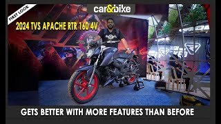 2024 TVS Apache RTR 160 4V First Look [upl. by Ybreh535]