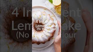 The 4Ingredient Lemon Cake is light but has a crispy delicate meringue cookie bottom 🍋 recipes [upl. by Anahpets358]