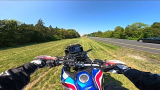 AFRICA TWIN 1100 PURE SOUND POV FAST RIDE [upl. by Dnalevets612]