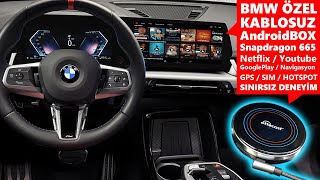 BMW Özel Kablosuz 8 Çekirdek Android Multmedya BOX Ottocast Aibox i3 [upl. by Molton]