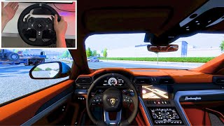 Euro Truck Simulator 2  Lamborghini Urus 2018 V Steering Wheel Gameplay [upl. by Nodlehs]