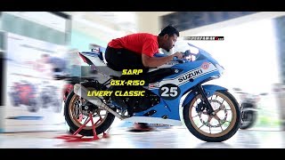 Review Suzuki GSXR150 Racing Full SARP Livery Classic By Pertamax7 [upl. by Latsirk]