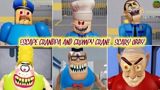 Escape Grandpa And Grumpy GranScary Obby Walkthrough Full Gameplay GAMING FILLAMENTrobloxscary [upl. by Hendon]