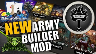 NEW Miniature amp Army Builder Mod for Tabletop Simulator Warhammer 40k  40k Force Org Tutorial [upl. by Alekahs]