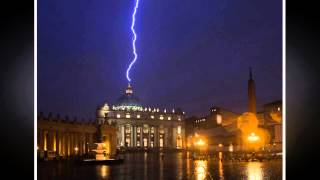 Lightning Strikes St Peters Basilica as Pope Resigns [upl. by Peih]