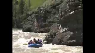 Gallatin River Rafting with Montana Whitewater Raft Company near Big Sky and Yellowstone Park [upl. by Eerrehs]