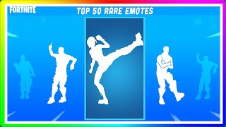 Fortnite TOP 50 RARE EMOTES in November 2023 [upl. by Nnyllaf]