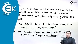 Definition of Capillarity with Expressions for Capillary Rise and Capillary Fall  Fluid Mechanics 1 [upl. by Flavian]